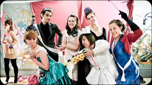 Revelers at Zoe Burton's MUNI Prom for the N Line on the MUNI Media Map. 